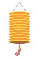 lampe chinoise jaune vecteur
