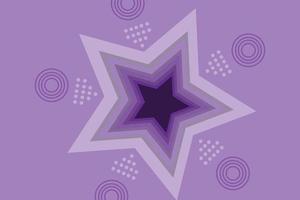 fond abstrait d'étoiles et de cercles avec dégradé de couleur violet vecteur
