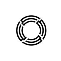 conception de vecteur abstrait cercle logo icône vecteur pro