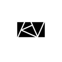 lettre initiale kv icône vecteur logo modèle illustration conception pro vecteur