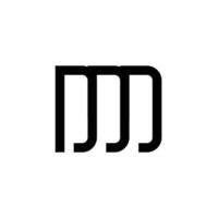 lettre initiale ddd icône vecteur logo modèle illustration conception pro vecteur