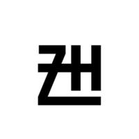 lettre initiale zh icône vecteur logo modèle illustration conception pro vecteur