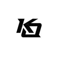 ko alphabet lettres initiales monogramme logo pro vecteur