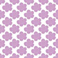 motif floral vectorielle continue avec des fleurs. flore printanière. style enfant simple dessiné à la main. jolie petite pour tissu, textile, papier peint. papier numérique sur fond blanc vecteur