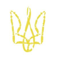 icône des armoiries. concept de crise en ukraine. illustration vectorielle isolée sur blanc. soutenir l'ukraine vecteur