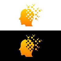 création de logo coloré esprit humain abstrait vecteur