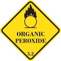 signe de symbole de peroxyde organique vecteur