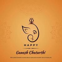 illustration vectorielle de ganesh chaturthi pour la célébration du festival hindou vecteur