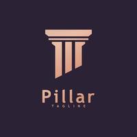 modèle de logo de conception de concept de pilier de droit créatif vecteur