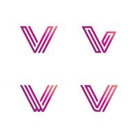 v conception et modèle de logo. icône créative v initiales basées sur des lettres dans le vecteur. vecteur
