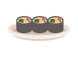 sushi nourriture orientale vecteur