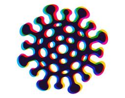 icône vectorielle du coronavirus dans le style cmyk vecteur