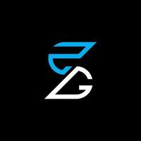 création de logo de lettre zg avec graphique vectoriel, logo zg simple et moderne. vecteur
