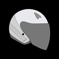 illustration vectorielle de demi-visage de casque de bloc de couleur, concept de casque, vecteur d'art en ligne, vecteur d'écouteurs