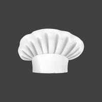 chapeau de chef réaliste, casquette de cuisinier et toque de boulanger vecteur