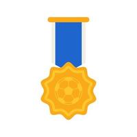 médaille d'or avec ruban. illustration vectorielle vecteur