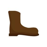 icône de vecteur d'art de chaussures en cuir de conception de botte de travail. montagne sécurité randonnée symbole protection personnel signe équipement