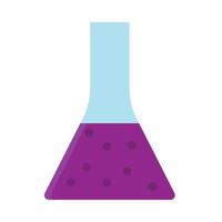 icône de vecteur de signe d'éducation de fiole de bécher. découverte laboratoire développement solution test verre équipement