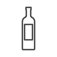 icône d'illustration vectorielle de bouteille verre boisson. symbole de boisson de récipient en plastique liquide et objet d'étiquette de barre d'alcool. signe graphique alimentaire soda ou bière blanc isolé. Aperçu de la silhouette du produit pub vierge vecteur