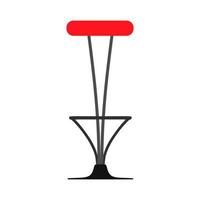 icône de vecteur d'élément de symbole de décoration de chaise de bar. restaurant tabouret haut mobilier intérieur illustration de la salle