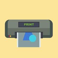 conception de périphérique d'icône vectorielle de machine de bureau d'imprimante. graphique encre numérique emploi entreprise pictogramme simple plat électronique vecteur