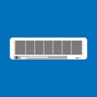 icône de vecteur de climatiseur split contrôle du climat blanc. équipement de ventilation du système d'appareils isolés. machine à nettoyer l'unité murale