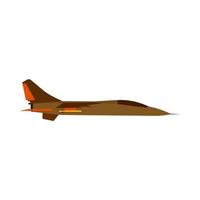 icône de vecteur vert vue côté avion d'attaque. transport aérien avec arme. guerre de véhicule de puissance de vitesse