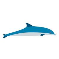 dauphin bleu mammifère art symbole graphique vecteur icône. aquarium marin animal montre illustration vue latérale.