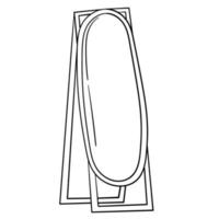 doodle autocollant plancher intérieur miroir vecteur