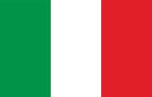 drapeau italien, couleurs officielles et proportion correctes. drapeau national italien. illustration vectorielle plane. eps 10 vecteur