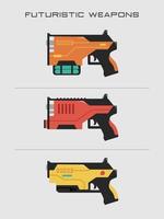 illustrateur de vecteur de pistolet futuriste