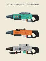 illustrations d'armes futuristes vecteur