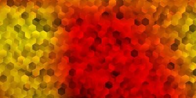 modèle vectoriel rouge clair, jaune dans un style hexagonal.