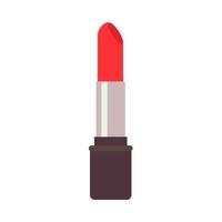 rouge à lèvres rouge femmes maquillage de luxe cosmétiques icône de vecteur de soins de la peau. échantillon de tube brillant coloré