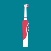 icône de vecteur d'équipement d'hygiène de soins dentaires de brosse à dents électrique. nettoyer les articles de toilette de la bouche des dents. appareil de lavage professionnel