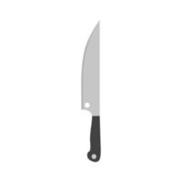 illustration vectorielle de couteau de cuisine symbole d'icône de nourriture de cuisson. couteau équipement restaurant chef isolé blanc. signe d'outil en acier en métal coupé. gérer l'icône de l'élément de la lame de l'appareil vecteur
