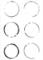 illustration de conception de vecteur de grunge de trait de peinture de cercle isolé sur fond blanc