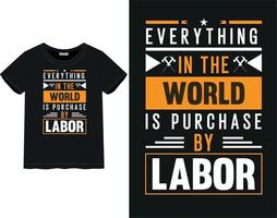 t-shirt de la fête du travail vecteur