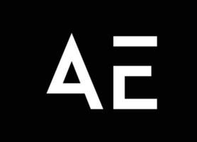 ae lettres initiales logo design vecteur