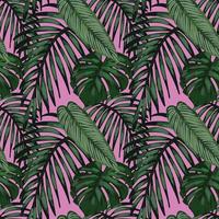 feuilles tropicales et conception sans couture d'art tropical vecteur