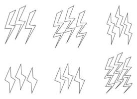 illustration de conception de vecteur de boulon d'éclairage isolé sur fond blanc