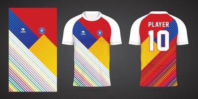 modèle de conception de sport maillot de football coloré vecteur