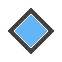 icône bleue et noire de glyphe de diamant ii vecteur