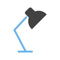icône de glyphe de lampe bleu et noir vecteur