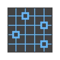 icône bleue et noire de glyphe de graphique en nuage de points vecteur