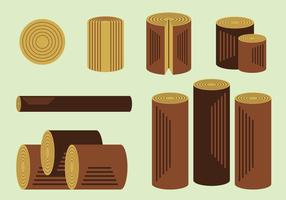 Ensemble vectoriel Free Logs de bois