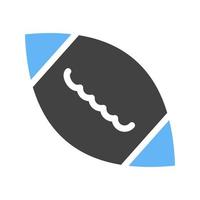 icône bleue et noire de glyphe de football vecteur