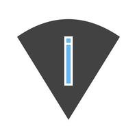 icône bleue et noire de glyphe wifi de balayage permanent vecteur