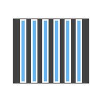 icône bleue et noire de glyphe de prison vecteur