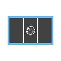 icône mexique glyphe bleu et noir vecteur
